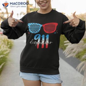 dispatcher 911 emergency police fire ems american flag shirt sweatshirt 1