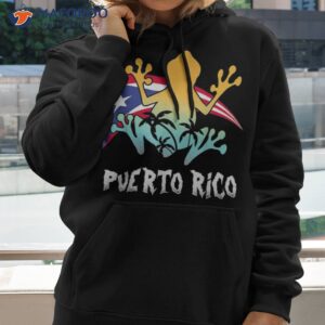 distressed style puerto rico frog gift design rico shirt hoodie