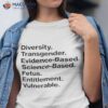 Diversity Transgender Evidence-based Science-based Fetus Entitlement Vulnerable Shirt