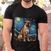 Dog In Starry Night Van Gogh Boxer Shirt