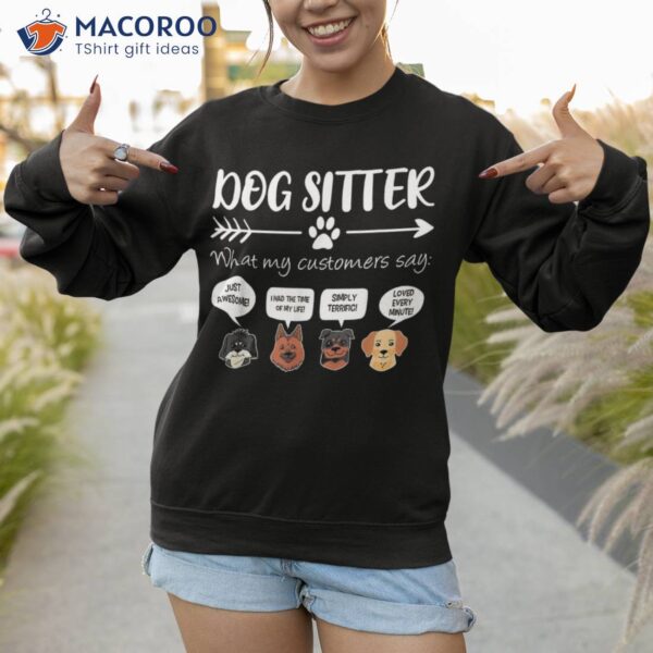 Dog Sitter Shirt Gift Funny Faces Dog-sitter