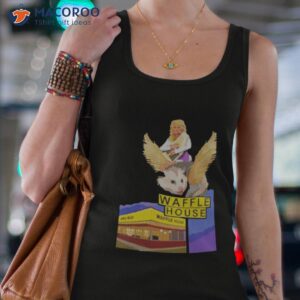 dolly parton riding a winged possum over waffle house retro shirt tank top 4