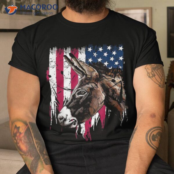 Donkey Farmer American Flag Usa , Shirt