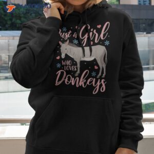 donkey just a girl who loves donkeys funny lover gift shirt hoodie 2