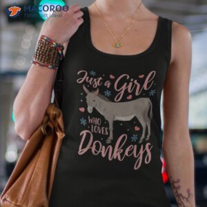 donkey just a girl who loves donkeys funny lover gift shirt tank top 4