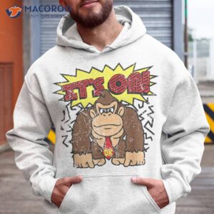 donkey kong it s on vintage distressed graphic shirt hoodie