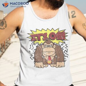 donkey kong it s on vintage distressed graphic shirt tank top 3