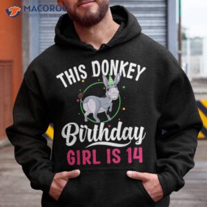 donkey lover this birthday girl ist 14 shirt hoodie