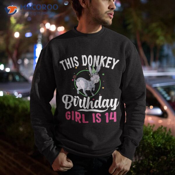 Donkey Lover This Birthday Girl Ist 14 Shirt