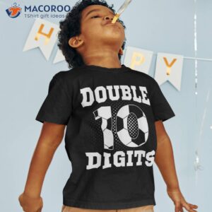 double digits birthday decorations boy 10 soccer 10th bday shirt tshirt