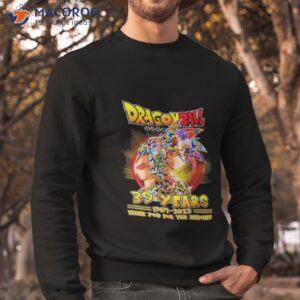 dragon ball super 39 years 1984 2023 legend thank you for the memories shirt sweatshirt