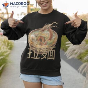 dragon eating ra noodle soup bowl food lover kawaii anime shirt sweatshirt 1