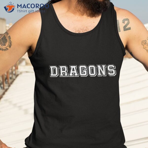 Dragons Vintage Retro College Athletic Sports Shirt