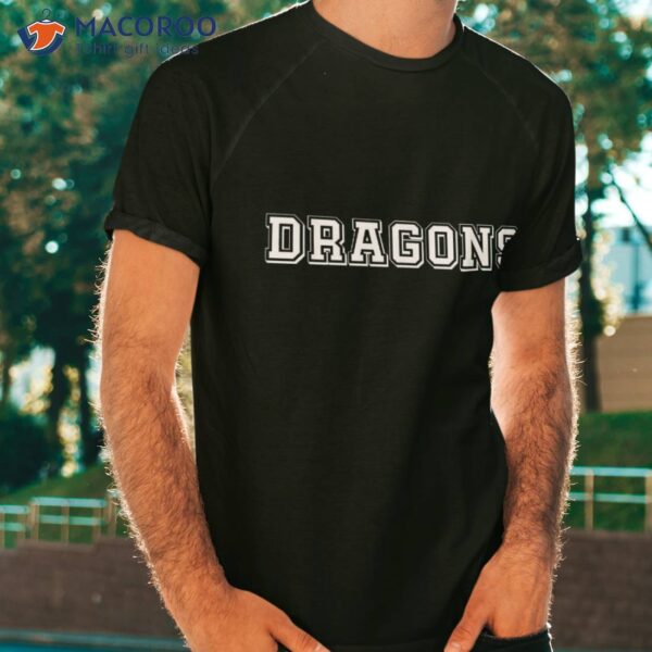Dragons Vintage Retro College Athletic Sports Shirt