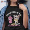 Easily Distracted By Anime And Bubble Tea Cat Lovers Shirt