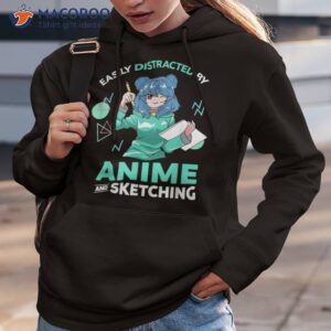 easily distracted by anime and sketching girl drawing shirt hoodie 3