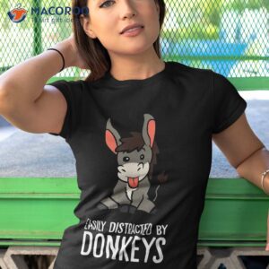 easily distracted by donkeys shirt tshirt 1