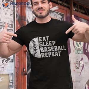 Eat Sleep Baseball Repeat Baseball Player Funny Baseball Shirt