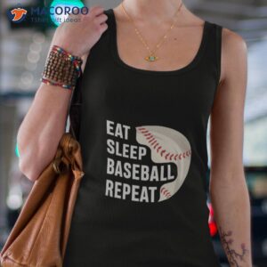 eat sleep baseball repeat logo shirt tank top 4