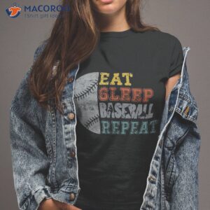 eat sleep baseball repeat lovers shirt tshirt 2