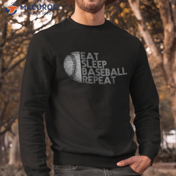 Eat Sleep Baseball Repeat Player Funny Shirt