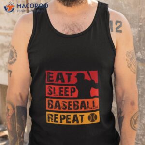 eat sleep baseball repeat vintage shirt tank top