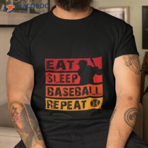 eat sleep baseball repeat vintage shirt tshirt