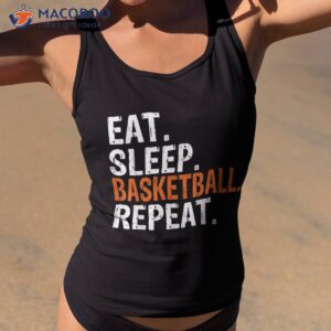 eat sleep basketball repeat gift shirt tank top 2