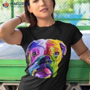 English British Bulldog Pop Art Portrait For Dog Owners Shirt