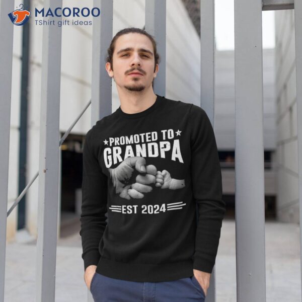 Expecting Gifts Soon To Be Promoted Grandpa 2024 Shirt