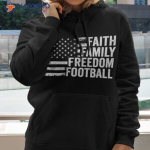 faith family freedom football player coach american flag shirt hoodie 2