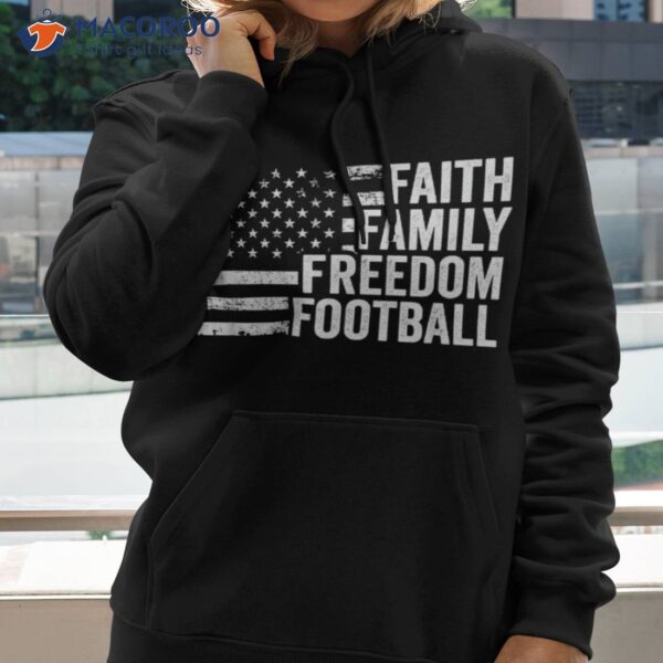 Faith Family Freedom Football – Player Coach American Flag Shirt