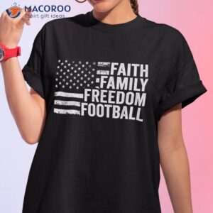 faith family freedom football player coach american flag shirt tshirt 1