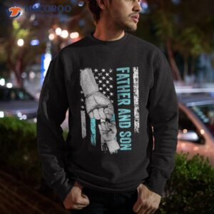 father and son american flag matching fathers day shirt sweatshirt