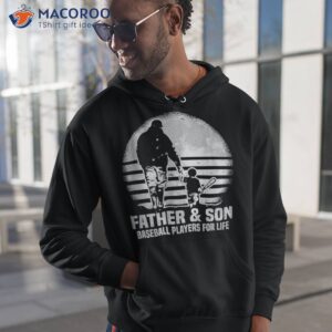 father and son baseball matching dad shirt hoodie 1