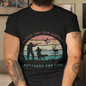 father and son hunting partners for life retro style tribute for father s day t shirt tshirt