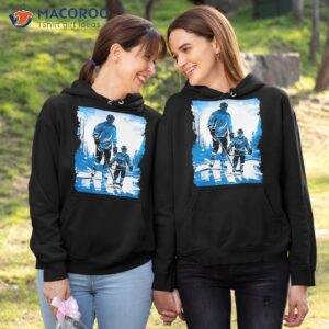 father and son ice hockey father s day gift shirt hoodie 1 1