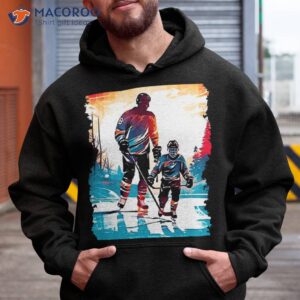 father and son ice hockey father s day gift shirt hoodie