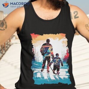 father and son ice hockey father s day gift shirt tank top 3 1