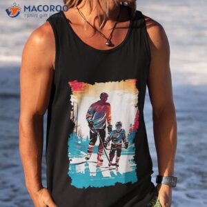 father and son ice hockey father s day gift shirt tank top