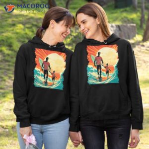 father and son surfing gift shirt hoodie 1