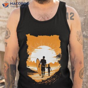 father and son surfing surfer gift shirt tank top