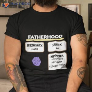 fatherhood roleplaying gamer fathers day unisex t shirt tshirt