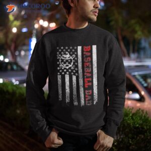 fathers day baseball dad american flag patriotic proud s shirt sweatshirt