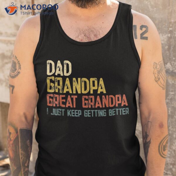 Fathers Day Gift From Grandkids Dad Grandpa Great Shirt