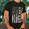 Fathers Day Paw Shirt America Flag Gift For