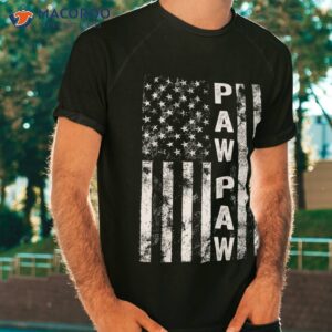 fathers day paw shirt america flag gift for tshirt