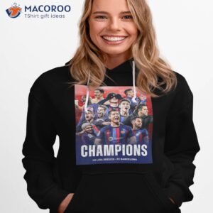 fc barcelona the champions of spain t shirt hoodie 1