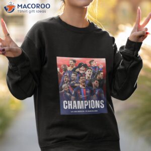 fc barcelona the champions of spain t shirt sweatshirt 2