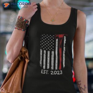 firefighter est 2023 graduation 23 fire academy exam us flag shirt tank top 4